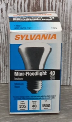 Sylvania 14821 Mini Flood Light 40watt 120v R16 235 Lumens 1500 Hours - Image 1 of 4