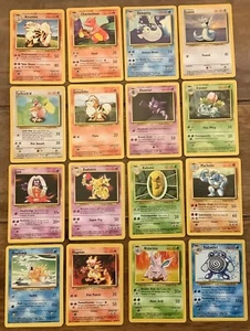 Pokemon Base set uncommon All Cards, Charmeleon Wartortle Magmar Light Play - Picture 1 of 34