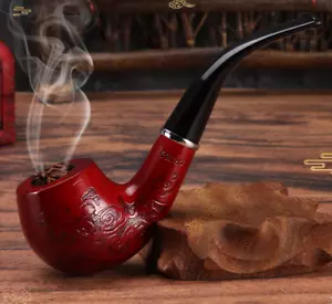 Smoking Pipe Durable Tobacco Vintage Wooden Pipes Cigar Cigarette Unique Gift AU - Picture 1 of 6