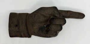 Vintage Gusseisen Zeigefinger Handschild Badezimmer Bar Mann Höhle Galerie Wand - Bild 1 von 6