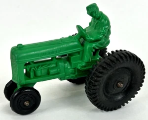 Vintage Auburn Complete Solid Rubber McCormick Green Farmall Tractor & Driver - Picture 1 of 7