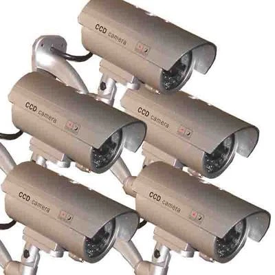 5x Dummy Security Camera Fake Waterproof LED Light Home Surveillance Outdoor  - Image 1 of 4