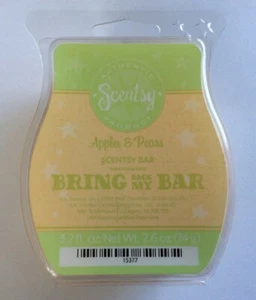 Scentsy APPLES & PEARS Wax Bar Melt 3.2 fl oz RETIRED Bring Back My Bar - Picture 1 of 2