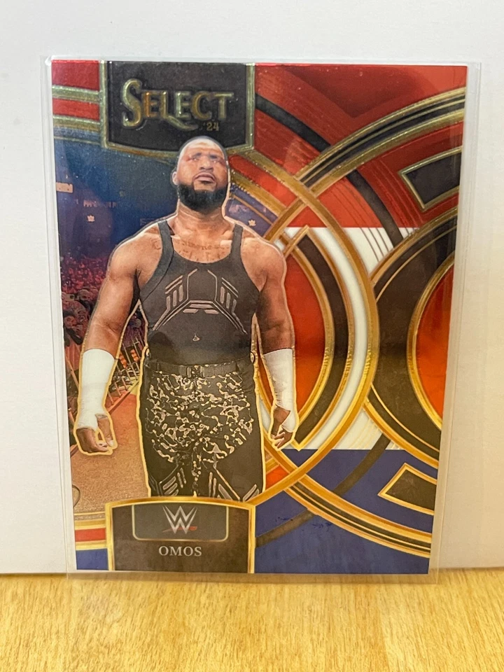 2024 Omos Panini Select WWE  Red Blue Parallel Premier Level - Image 1 of 2