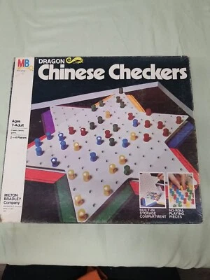 1973 Dragon Chinese Checkers por Milton Bradley completo em bom estado. Usado - Imagem 1 de 4