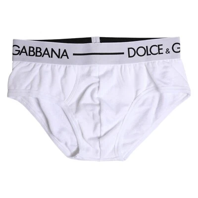 Cueca DOLCE & GABBANA branca algodão stretch regular IT4/EUA S 80usd - Imagem 1 de 4