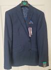 Mens Blue Slim Fit 2 Piece Suit - 38s Primark - New With Tags