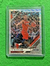CJ MCCOLLUM OPTIC PRIZM SILVER CARD TRAIL BLAZERS 2019-20 PANINI DONURSS OPTIC 