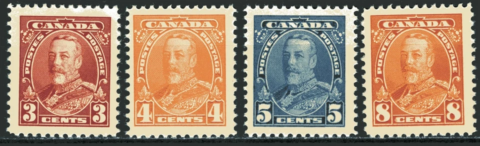 Canada SC# 219-222 - 1935 - 3¢ thru 8¢ King George V - Mint Never Hinged  - Image 1 of 1