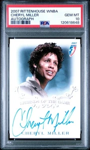 2007 Rittenhouse WNBA Cheryl Miller Autograph Legends of the Game PSA 10 POP 5! - Picture 1 of 2