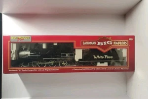 BACHMANN BIG HAULERS G-SCALE #10 WHITE PASS  4-6-0 LOCOMOTIVE & TENDER Bh7 - Picture 1 of 6