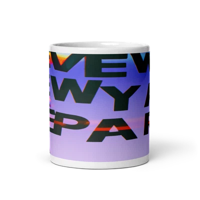 Futuristic New Year's Eve Holographic Neon Mug - Image 1 of 3