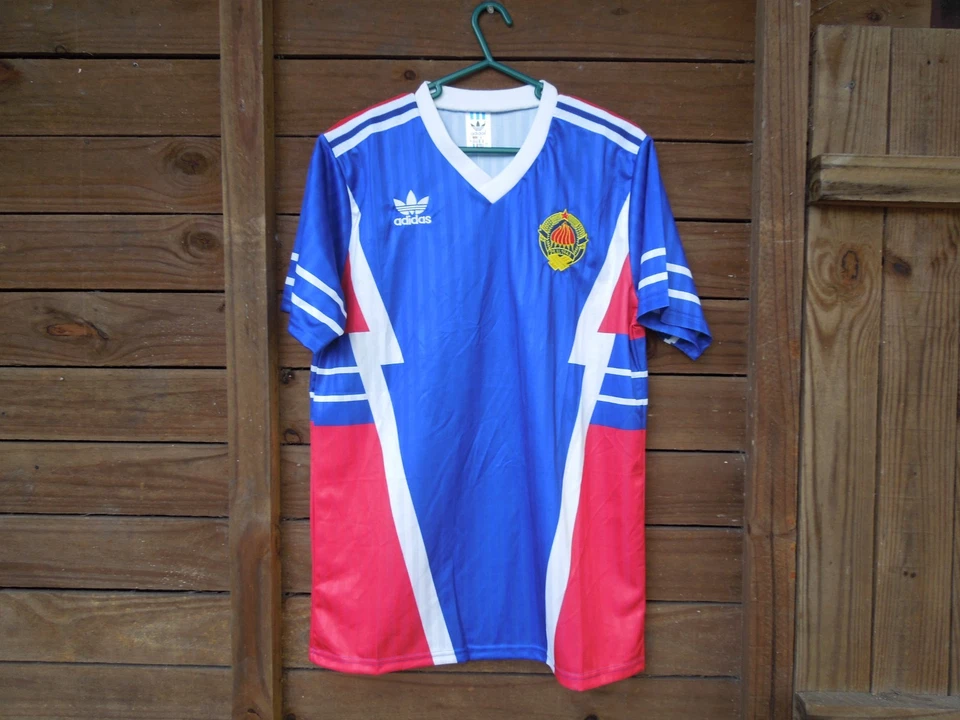 Yugoslavian National Team soccer jersey, large, adidas, 1990 World Cup retro - Image 1 of 4