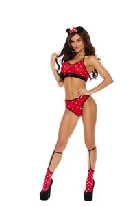 4PC sexy ELEGANT MOMENTS mischievous MOUSE minnie BEDROOM halloween COSTUME set - Picture 1 of 2