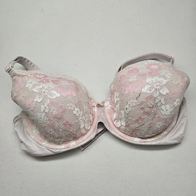 Victoria's Secret PINK Women Bra 34DD Light Pink White Floral Body By Victoria - Image 1 of 4
