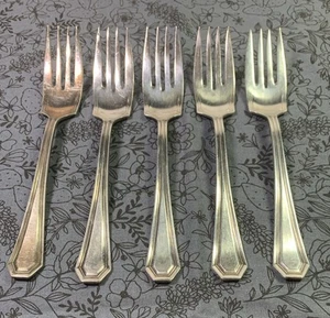5 VTG Associated Silver Company Yourex Silver Plate Serving Fork 6" - Picture 1 of 8