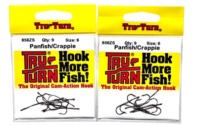 2 PACKS Tru Turn Size 6 Panfish Crappie Hook Bronze 9 Count 856ZS Made in USA - Image 1 of 4