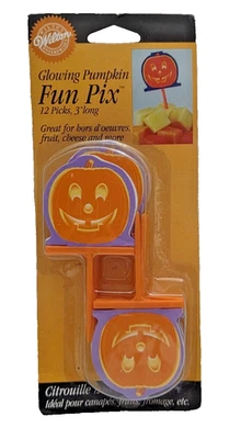 Vintage Wilton Happy Halloween Fun Pix 12-3" Escolhas Abóboras Cupcakes Retrô NOVO - Imagem 1 de 3