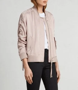 AllSaints Ellis Bomber Jacket S UK 8 10 Summer Holiday - Picture 1 of 4