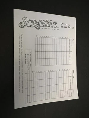 Hojas oficiales de puntuación de Super Scrabble 2004 - 36 hojas Foto 1 de 2