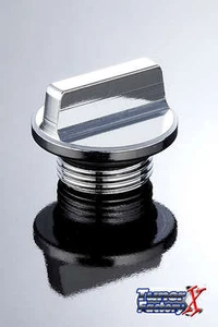 FIT KAWASAKI ZX6 ZX6R ZX6RR 636 1996 -2002  Chromed Oil Cap universal 30mm x1,5  - Foto 1 di 6