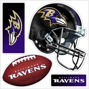 NFL Baltimore Ravens 4 Stück 3D Locker Kühlschrankmagnet Football Helm Logo Schule - Bild 1 von 1