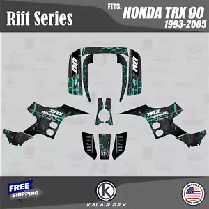 Graphics Kit for HONDA TRX90 TRX 90 16 MIL (1993-2005) Rift Series - Teal - Picture 1 of 6