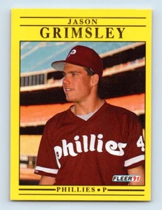 1991 Fleer Jason Grimsley Philadelphia Phillies #396 - Picture 1 of 2