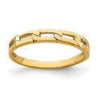 14k Yellow Gold Five Chain Link Band Ring for Women Size 6