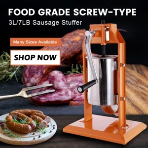 Hakka 3L 7lb Sausage Stuffer Manual Meat Maker Press Filler Pork Filling Machine - Picture 1 of 8