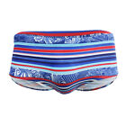 Men's Sexy Red Blue Stripe Swimming Shorts Swimwear Swim Briefs Boxers