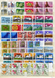Schweiz - 4er Blocks o - aus Nr. 1003 - 1173 - KW 144,-- € ( 44877 ) - Bild 1 von 2