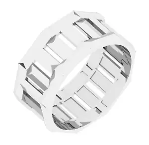 Eternity Engagement Wedding Ring 10K/14K/18K Solid White Gold 8.75 MM - Picture 1 of 10
