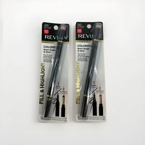2 PACK Revlon Colorstay Brow Shape & Glow Fill and Highlight 260 Dark Brown NEW - Picture 1 of 6