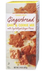 NEW! Trader Joe's GINGERBREAD CAKE & COOKIE MIX w/ Crystallized Ginger BB 4/26 - Picture 1 of 6