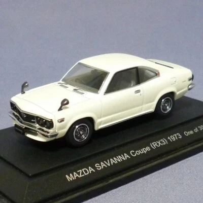 1:43 EBBRO MAZDA SAVANNA GT RX-3 S124A BLANCO 1973 MODELO COCHE FUNDIDO de Japón Foto 1 de 4