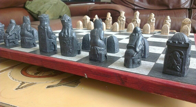 Personalized Chess Set with Historical Isle of Lewis Reproduction Game –  Mantra Immortal: Immortalize Your Gifts!