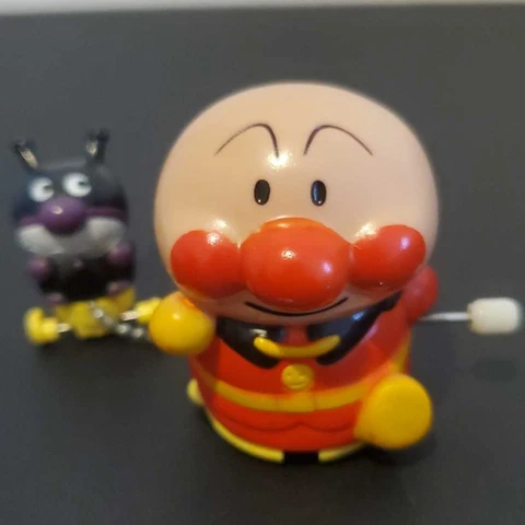 Vintage Anpanman vs Baikinman WindUp Figure Yanase Takashi Made Japan Cover