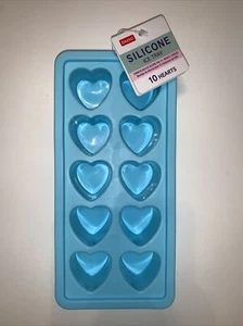 Molde Bandeja para Pasteles de Chocolate con Hielo de Silicona para Corazón - 10 Ranuras para Corazones 8.5”x4”x 1.5” Nuevo💙 - Imagen 1 de 5