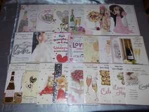 SON & DAUGHTER IN LAW ANNIVERSARY CARD WEDDING CUTE TRADITIONAL SON AND DAUGHTER - Picture 1 of 62