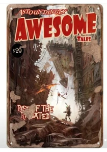 Fallout Metal Sign, gaming, tv series, 30cm x 20cm, rare, great gift - Picture 1 of 2