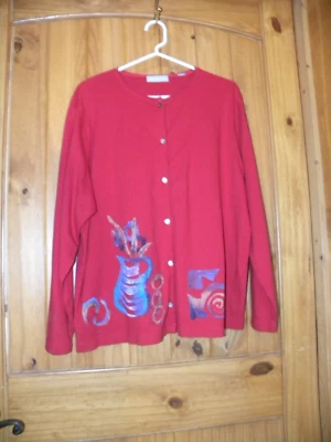 2x Estampado a Mano en Estilo de Pez Azul Algodón Sudadera Chaqueta Cárdigan Foto 1 de 4