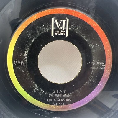 Rock 45 The 4 Seasons - Goodnight My Love / Stay On Vee-Jay Records VG+ - Image 1 of 4