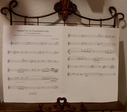 Fanfare for an Uncommon Lady - Sheet Music - Solo Trumpet - Image 1 of 1