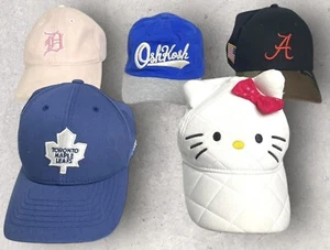 Youth Baseball Hats Mixed Lot Of 5 Girls Boys Hello Kitty MLB Oshkosh - Picture 1 of 5