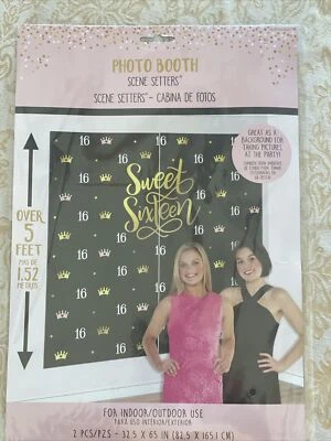  SWEET 16 шикарный декорации сеттер HAPPY день рождения вечеринки настенный фон подростков шестнадцать - Изображение 1 из 2