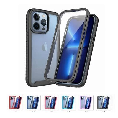 Funda Transparente Antigolpes con Protector de Pantalla para iPhone 17 16 15 14 13 12 Pro Max Foto 1 de 4