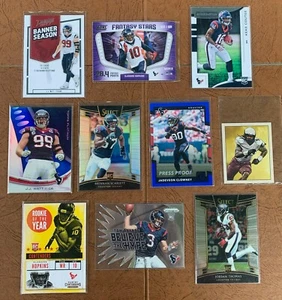 Lotto 10 carte HOUSTON TEXANS Watt Hopkins Coutee Clowney Savage - Foto 1 di 2