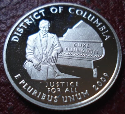 90% SILVER PROOF 2009-S DISTRICT OF COLUMBIA WASHINGTON QUARTER - Image 1 of 2