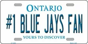 Placa de Novedad de Metal Número 1 Fanático de los Azulejos Toronto Canadá Provincia - Imagen 1 de 2
